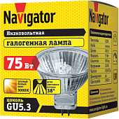 Лампа галоген. Navigator JCDR GU5.3 75Вт 230В
