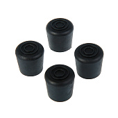 Накладки мебельная круглые d=20мм, 4шт, черные ТУНДРА Накладки мебельная круглые d=20мм, 4шт, черные ТУНДРА