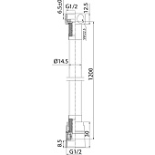 Шланг для душа 120см ПВХ усиленный A5071112 Iddis Шланг для душа 120см ПВХ усиленный A5071112 Iddis
