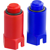 Комплект заглушек монтажных 1/2" (красная, синяя) Комплект заглушек монтажных 1/2" (красная, синяя)