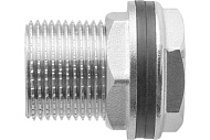  Штуцер (врезка) в бак с прокладкой 3/4" латунь 