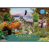  Альбом для рисования А4 32л, скрепка, Давай дружить, 32А4В 