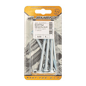 Болт мебельный DIN 603 6x80 с гайкой белый цинк 6 шт Болт мебельный DIN 603 6x80 с гайкой белый цинк 6 шт