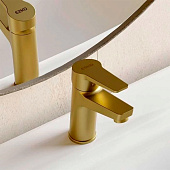 Смеситель для раковины Murano Gold золото без донного клапана MR26Gold Esko Смеситель для раковины Murano Gold золото без донного клапана MR26Gold Esko