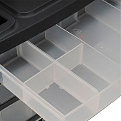 Ящик для инструмента с выдвижными лотками 310х150х260мм, 4 секции, пластик Stels Ящик для инструмента с выдвижными лотками 310х150х260мм, 4 секции, пластик Stels