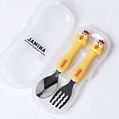 Набор детских столовых приборов в футляре «Курочки», 10105354 Набор детских столовых приборов в футляре «Курочки», 10105354