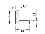  Алюминиевый уголок 10х10х1,2мм 1м 