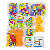 Конструктор с шуруповертом Brauber kids, развивающий, 247 деталей, 665204 Конструктор с шуруповертом Brauber kids, развивающий, 247 деталей, 665204