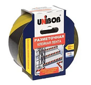  Клейкая лента разметочная UNIBOB 50мм х 50м, желто-черная 