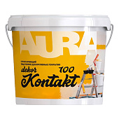  Грунт кроющий под тонкие декоративные покрытия "AURA Dekor Kontakt 100" 3,5кг 
