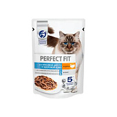  Влажный корм PERFECT FIT пауч для красочной шерсти с индейкой 75г 
