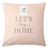  Чехол на подушку Этель "Stay home", 40х40 см, 100 п\э, велюр       10440214 