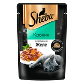 Влажный корм Sheba для кошек кролик желе 75г