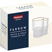 Набор стаканов Walmer Farrow White-Gold 2шт 230мл 1405493 Набор стаканов Walmer Farrow White-Gold 2шт 230мл 1405493
