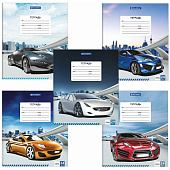 Тетрадь 24л. BRAUBERG клетка, обложка картон, DRIVE CAR, 403005