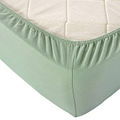 Простыня на резинке 200х200 трикотаж олива,1445 Простыня на резинке 200х200 трикотаж олива,1445