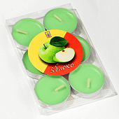  Набор свечей чайных ароматических, 6 шт, яблоко 474809 