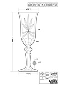  Набор бокалов для шампанского Crystal Bohemia Ribbon 150мл (6шт) БПХ954 