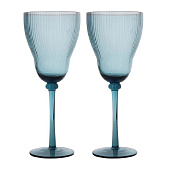 Набор бокалов для вина BILLIBARRI Nubina 355мл, 2шт, цвет синий Набор бокалов для вина BILLIBARRI Nubina 355мл, 2шт, цвет синий