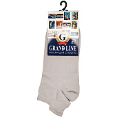 Мужские носки для спорта GRAND LINE (С-32, язычок на пятке), св-серый, р. 25