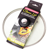 Крышка стеклянная 20см с металлическим ободком (универсальная) 812 Крышка стеклянная 20см с металлическим ободком (универсальная) 812