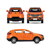  Машина металлическая Автопанорама, 1:39 Kia Sportage R, оранжевый, JB1251433 
