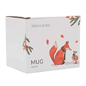  Кружка 400 мл. керамика бело-оранжевая Лиса и гусь Autumn friends ANLAF-FDH-061225-1 