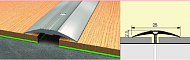  Порог-стык 28мм скрип алюминий 0.9м 