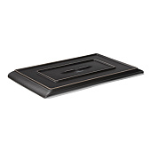  Блюдо Magistro Black style, 33,5х20,5 см, фарфор, чёрное 10630438 