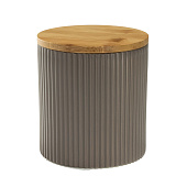 Банка для сыпучих продуктов «Дымка», 1,1 л, 12х13 см, керамическая, бежевый 5362017 Банка для сыпучих продуктов «Дымка», 1,1 л, 12х13 см, керамическая, бежевый 5362017