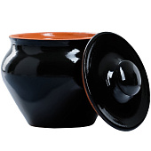 Горшочек под жаркое с крышкой "Вятский" 0,7л, черный 7621700 Горшочек под жаркое с крышкой "Вятский" 0,7л, черный 7621700