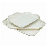 Подносы, набор из 3х штук - 24х17, 30,5х22, 35х25, белый ротанг М1108 Подносы, набор из 3х штук - 24х17, 30,5х22, 35х25, белый ротанг М1108