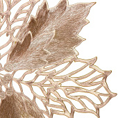 Салфетка на стол 42см "Пуансеттия",розовое золото 898-155 Салфетка на стол 42см "Пуансеттия",розовое золото 898-155