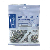 Скрепки 28х100 Глобус без покрытия флоу-пак (120) /С28-100 Пл/
