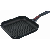 Сковорода-гриль 728220 с антипригарным покрытием и съёмной ручкой, 26х26 см, NADOBA, серия VILMA Сковорода-гриль 728220 с антипригарным покрытием и съёмной ручкой, 26х26 см, NADOBA, серия VILMA