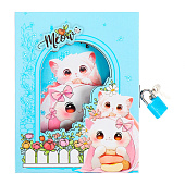 Записная книжка подарочная, 45 листов, линия, на замке, Котики, 10549462 Записная книжка подарочная, 45 листов, линия, на замке, Котики, 10549462