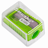  Точилка BRAUBERG KIDS "MINI", с контейнером, пластиковая, пастельные цвета ассорти, 271944 