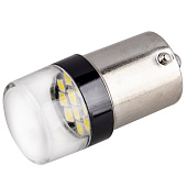 Автолампа диодная S25 (P21W) 12V 10 SMD BA15s 1-конт Белая SKYWAY комп.2 шт противотуманки/поворот/задний ход/стоп