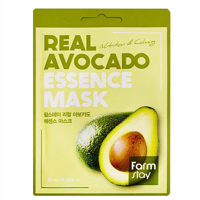  Farmstay Тканевая маска с экстрактом авокадо Real Avocado Essence Mask 23 мл 