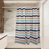 Штора для ванной 180х180см нордический стиль Сантис PV-107 035174 Штора для ванной 180х180см нордический стиль Сантис PV-107 035174
