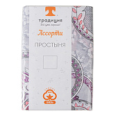 Простыня ассорти, двуспальная, поплин, 1426 Простыня ассорти, двуспальная, поплин, 1426