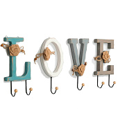  Крючки для одежды декоративные TAKE IT EASY «Love — буква с крючком» 7381522 