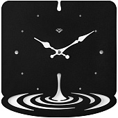 Часы настенные  Капля Рубин, h 27 см, металл, черный , 2728-001 (10) 