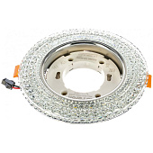  Светильник встраиваемый GX53 CD4020 50Вт круг хром подсветка 4000К драйвер (d130/монтажн d80) /FERON 