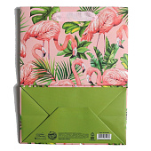 Пакет ламинированный вертикальный «Тропики и фламинго», MS 18х23х10 см 4725108 Пакет ламинированный вертикальный «Тропики и фламинго», MS 18х23х10 см 4725108