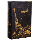 Сейф-книга дерево Ночной Париж в золоте, 17х11х5 см, кожзам, 3622208 Сейф-книга дерево Ночной Париж в золоте, 17х11х5 см, кожзам, 3622208