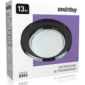 Светильник точечный встраиваемый под лампу GX53 13Вт 15BK круг черный зеркальный (d120х22/монтажн d90) /Smartbuy Светильник точечный встраиваемый под лампу GX53 13Вт 15BK круг черный зеркальный (d120х22/монтажн d90) /Smartbuy