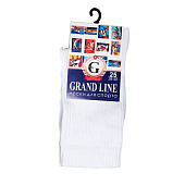 Носки для спорта GRAND LINE (С-46, высокая резинка, г/х), белый, р. 25 Носки для спорта GRAND LINE (С-46, высокая резинка, г/х), белый, р. 25