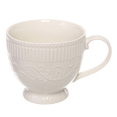 Кружка 580мл "Белая" узор керамика, 323-0506 Кружка 580мл "Белая" узор керамика, 323-0506