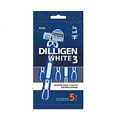 Станок для бритья одноразовый DILLIGEN 3 5шт White Станок для бритья одноразовый DILLIGEN 3 5шт White